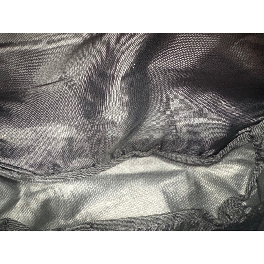 Supreme Waist Bag Unisex Black Excellent Canvas Logo Fanny Pack Hip Belt - Picture 6 of 6